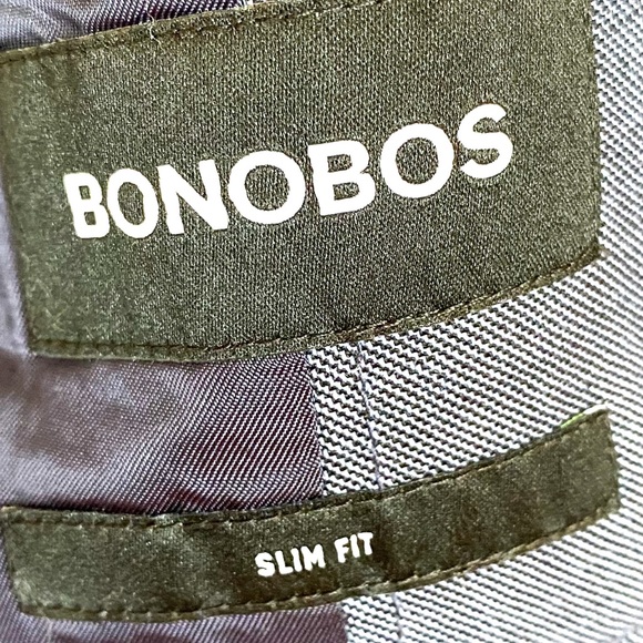 Bonobos Slim Fit Blue Men’s Wool Lightweight Lined Button Blazer Jacket Sz 38R - Picture 5 of 8